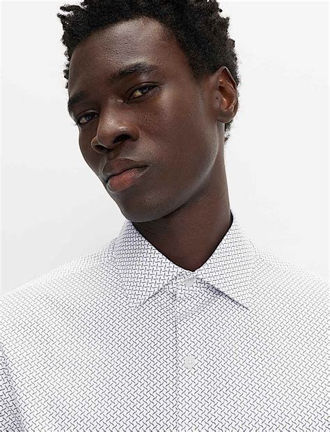 Buy Regular Fit Pure Cotton Printed Shirt at Marks & Spencer