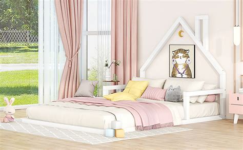 Gracie Oaks Ajwad Open-Frame Bed, Platform Bed, Wood Floor Bed with ...