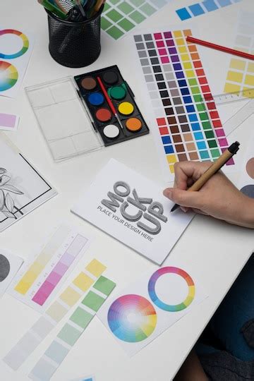 Top view over logo design process | Premium PSD