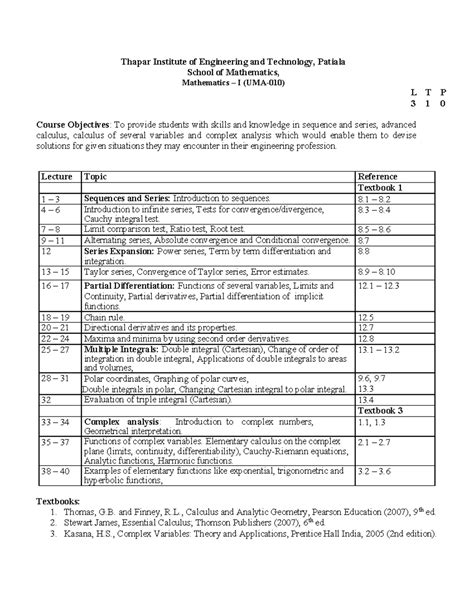 Maths Handout - Thapar Institute of Engineering and Technology, Patiala ...