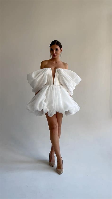 Prom mini white wedding dress – Artofit