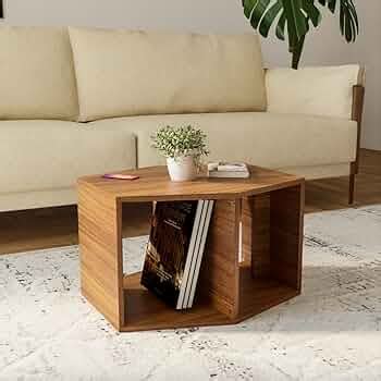 COUCH CULTURE Hexa Coffee Table - Leon Teak Finish | Infinity Spiral ...