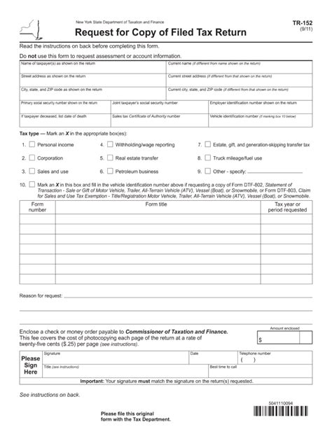 NY DTF TR-152 Form - Fill Online, Printable, Fillable, Blank - pdfFiller