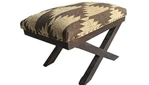 RRG Wool Jute Upholstered Solid Wood Bench : Amazon.in: Home & Kitchen