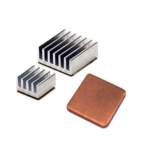 WHIZZO Cooling Aluminum+Copper Heatsink Kit 3pcs Fit for Raspberry Pi 4 ...