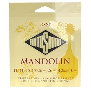 Rotosound RS80 Troubadour Phosphor Bronze Loop End 8 String Mandolin ...