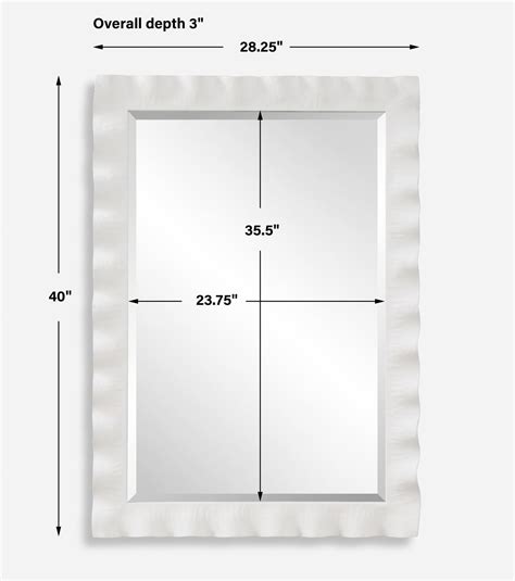 Haya White Scalloped Mirror - Mirrors - Scalloped White Mirror