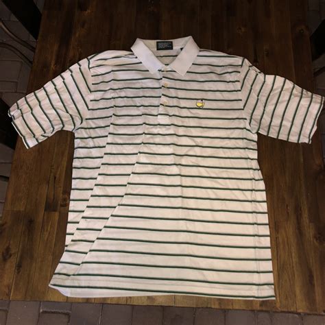 The Masters Augusta National Golf Shirt White Green S… - Gem