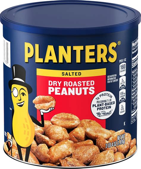 PLANTERS Honey Roasted Peanuts, Sweet and Salty Snacks, Plant-Based ...
