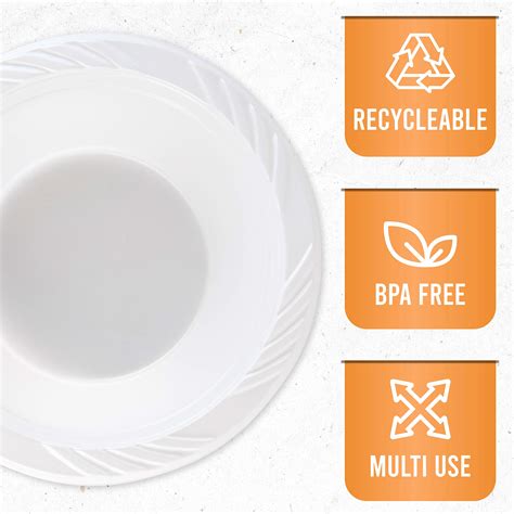 Snapklik.com : 400 Count Disposable 12 Ounce White Plastic Soup Bowls