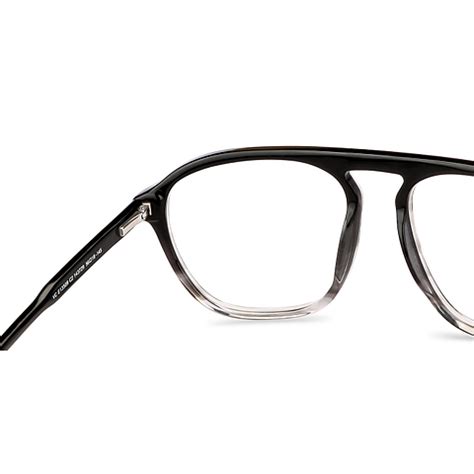 Buy Black Transparent Black Full Rim Square Vincent Chase Classic ...