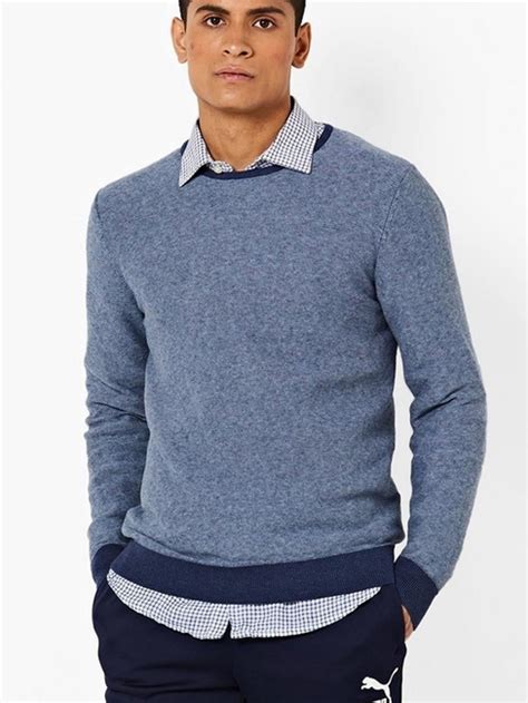 Slim Fit Self-Striped Crew-Neck Pullover