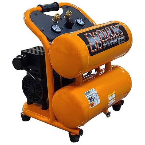 HULK POWER PH 4-Gallons Portable 125 Psi Twin Stack Quiet Air ...