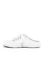 Superga 2402 Lea Nappa Sneaker in White & Gold | REVOLVE