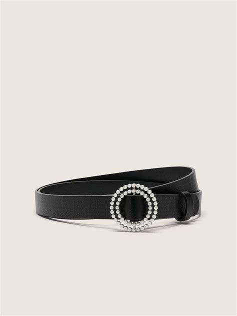 Belt With Round Pearled Buckle - Addition Elle | Penningtons