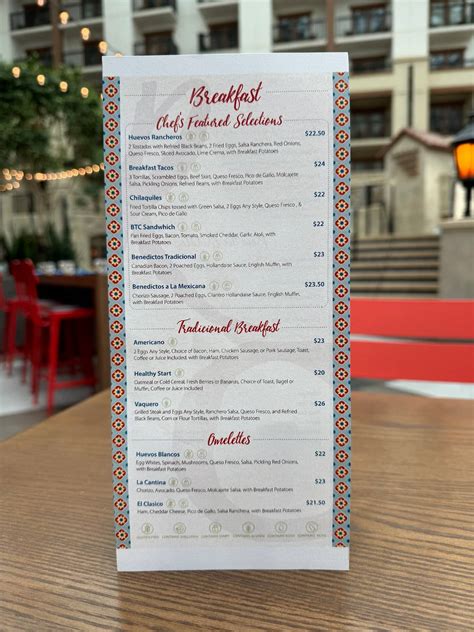 Menu at Riverwalk Cantina restaurant, Grapevine, Gaylord Trail