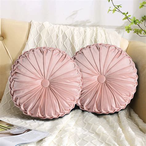IVV 2pcs Round Throw Pillows, 14.5" 3D Pumpkin Throw Pillows with ...