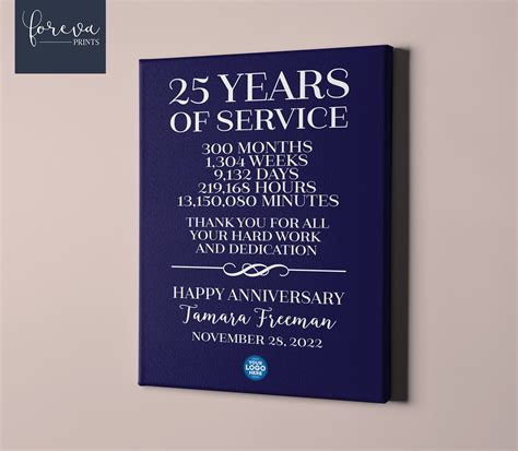25th Work Anniversary Announcement Wording