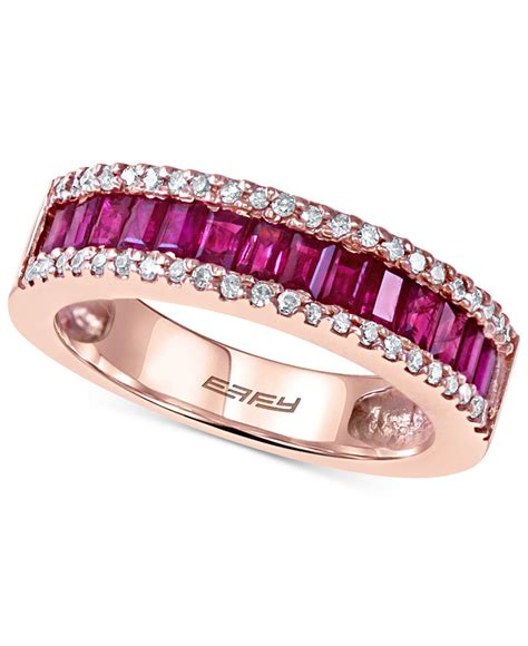 Lyst - Effy Collection Ruby (1 Ct. T.w.) And Diamond (1/5 Ct. T.w ...