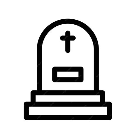 Tombstone icon ideal for cemetery and memorial illustrations | Premium ...