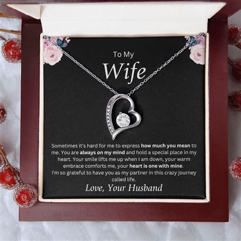 To My Wife Necklace, Wife Christmas Gift, Anniversary Present for Wife ...