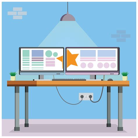 Image result for Dual Screen Desktop Monitor