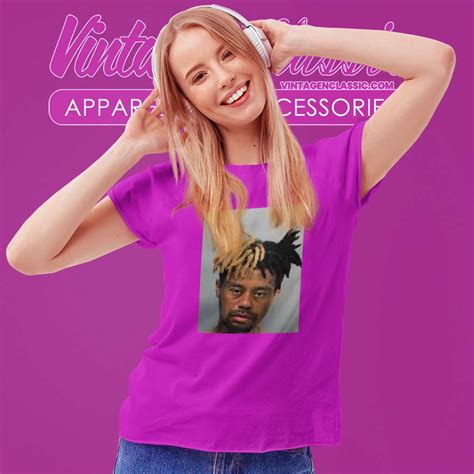 Xxxtentacion Shirt Tiger Woods Mugshot Xxxtigercion - Vintagenclassic Tee