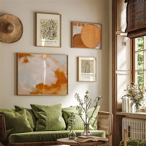 Abstract Painting Gallery Wall Set of 4 | Framed Gallery Wall Set ...
