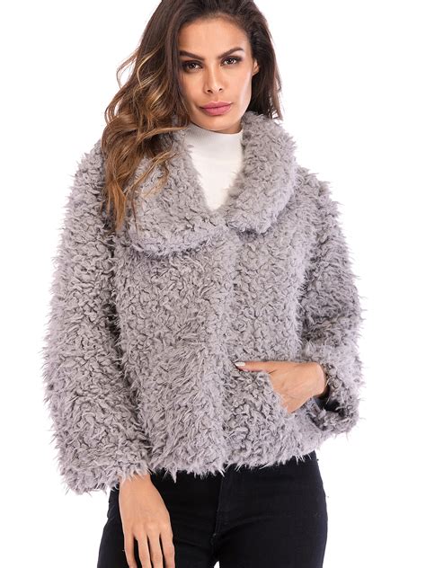 Ladies Faux Fur Coats Jackets at Susanne Drennan blog