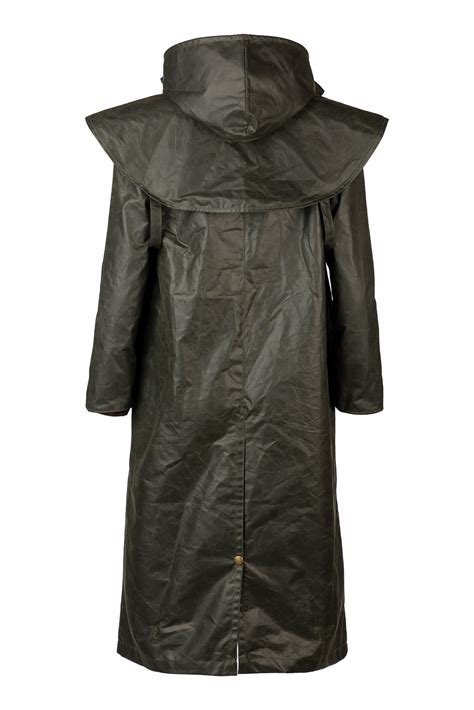 Ladies Long Wax Jacket Womens Equestrian Full Length Waxed Coat UK Made ...