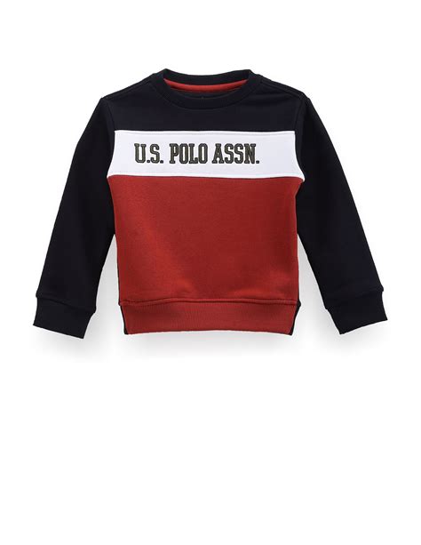 Buy Boys Boys Color Block Sweatshirt Red|U.S. Polo Assn. India