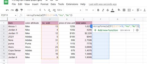 Google Sheets Array Functions 的图像结果