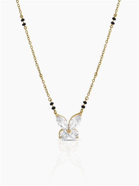 Buy Siya Butterfly 18K Gold Plated Mangalsutra - Women's Mangalsutra ...