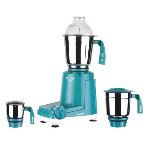 Buy Preethi Trio 500 Watts Mixer Grinder with Jar Lock, Stainless Steel ...