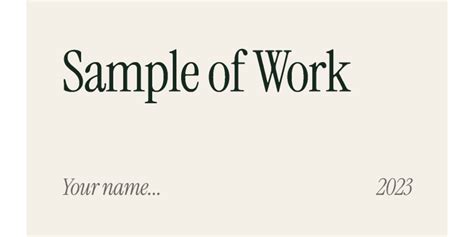 Image result for Work Sample Example