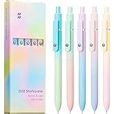 WritECH Gel Pens Fine Point: 0.7mm Black Ink Retractable 6ct Smooth ...