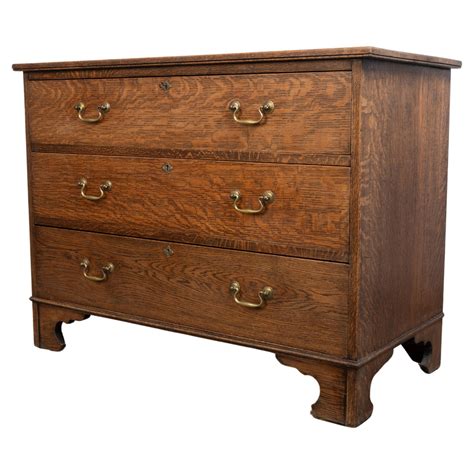 Antique English Arts And Crafts Golden Oak Chest Of Drawers C.1900 For ...