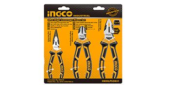INGCO 3 Pcs High Leverage Pliers Set, Cr-V | Black Finish and Polish ...