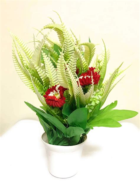Buy Green Farms Artificial Flowers with Plastic Port for Home ...