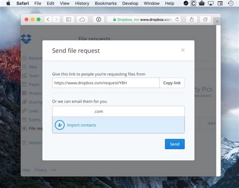 Image result for Dropbox Request Files