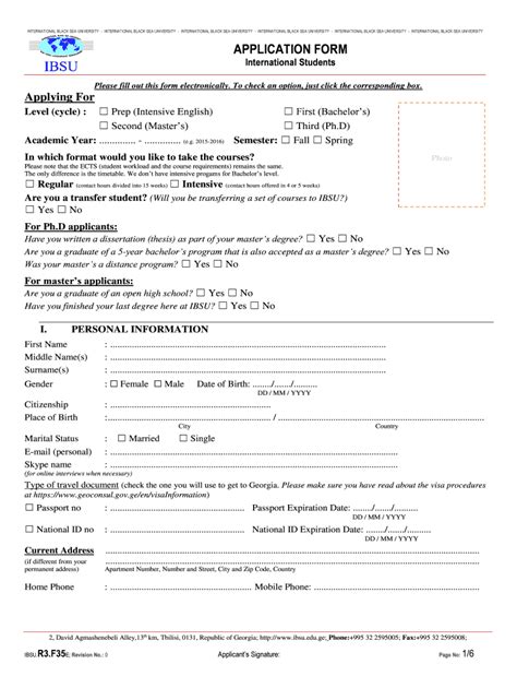 Fillable Online ips ibsu edu application form - Student Affairs Fax ...