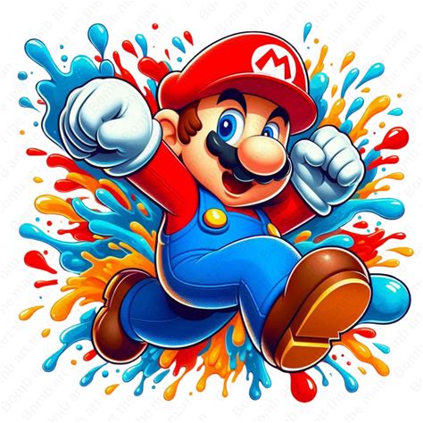 Super Mario Clipart, Super Mario Png, Splash Design, Transparent Design ...