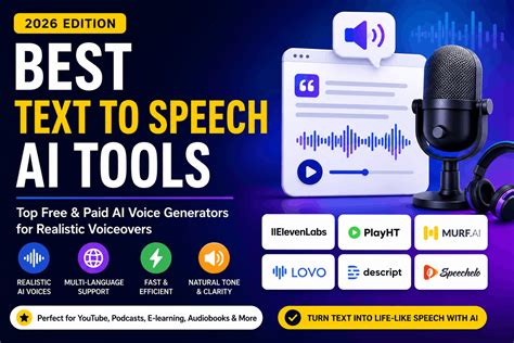 Best Text to Speech AI Tools (Top Free & Realistic Voice Generators)