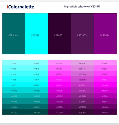 28+ Teal And Purple Color Palettes & Gradient Ideas | iColorPalette