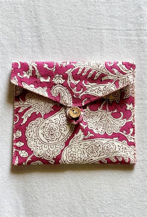 Pink Paisley Envelope Pouch