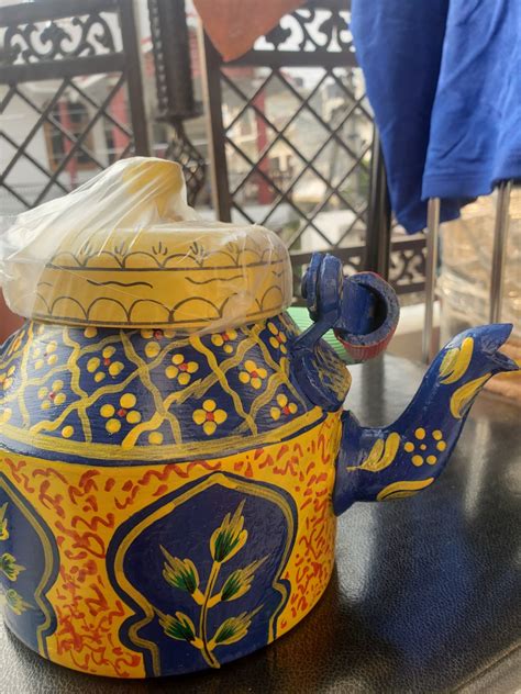 iHandikart Handpainted Designer Aluminium Kettle For Tea/Coffee,Home ...