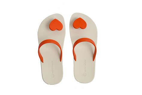 Sweety Heart White Sole Orange Strap - Moo Chuu India