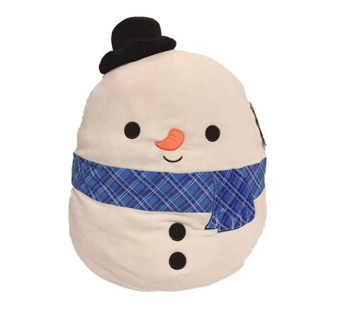 Squishmallow Kellytoy Christmas Squad 8 Inch Manny The Snowman- Super ...