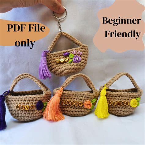 Image result for Mini Crochet Keychain Purse Tutorial