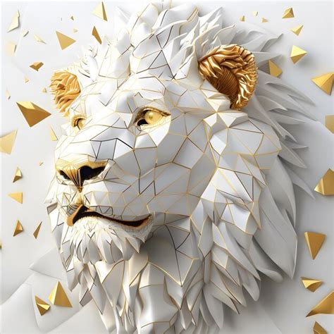 3d animal wallpaper background golden art for digital printing ...